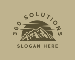 Rustic Mountain Peak logo design