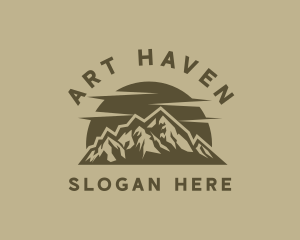 Rustic Mountain Peak logo design