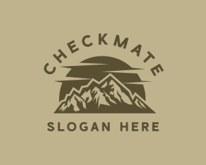 Rustic Mountain Peak logo design