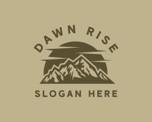 Rustic Mountain Peak logo design