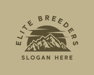 Rustic Mountain Peak logo design