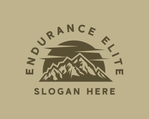 Rustic Mountain Peak logo design