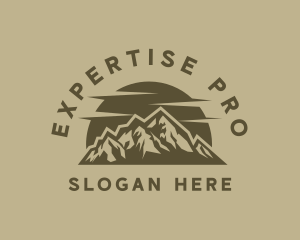 Rustic Mountain Peak logo design