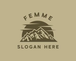 Rustic Mountain Peak logo design