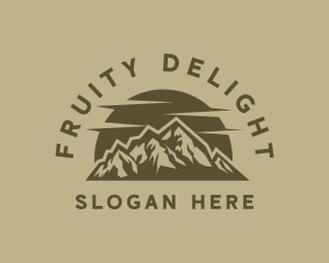 Rustic Mountain Peak logo design