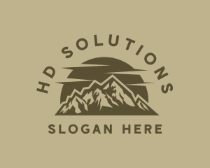 Rustic Mountain Peak logo design