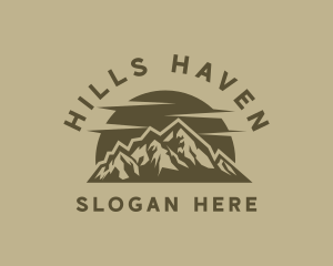 Hills - Rustic Mountain Peak logo design