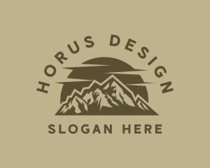 Rustic Mountain Peak logo design