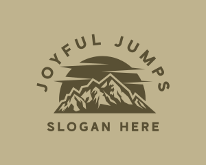 Rustic Mountain Peak logo design