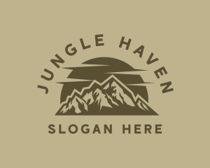 Rustic Mountain Peak logo design