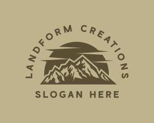 Rustic Mountain Peak logo design