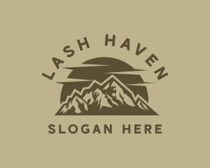 Rustic Mountain Peak logo design