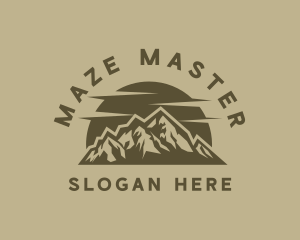 Rustic Mountain Peak logo design