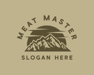 Rustic Mountain Peak logo design