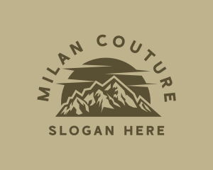 Rustic Mountain Peak logo design