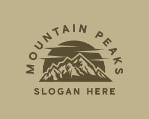 Himalayas - Rustic Mountain Peak logo design