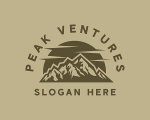 Rustic Mountain Peak logo design