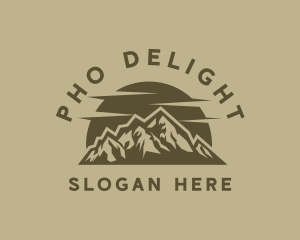 Rustic Mountain Peak logo design