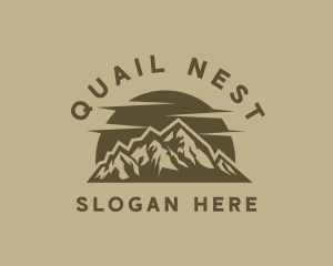 Rustic Mountain Peak logo design