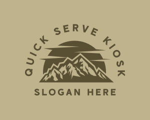 Rustic Mountain Peak logo design