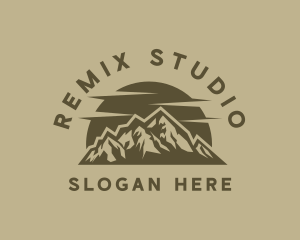 Rustic Mountain Peak logo design