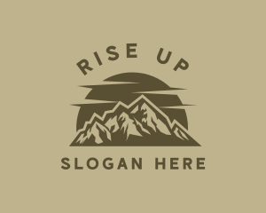 Rustic Mountain Peak logo design