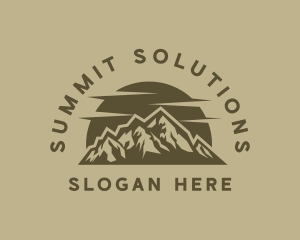 Rustic Mountain Peak logo design