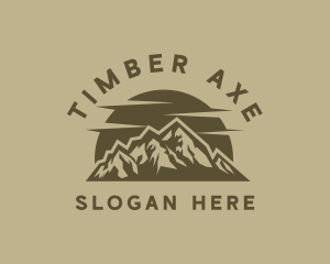 Rustic Mountain Peak logo design