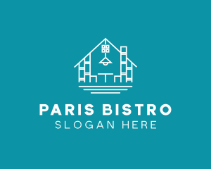 Minimalist Restaurant House logo design