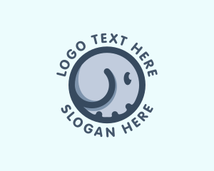 Zoology - Elephant Africa Zoo logo design