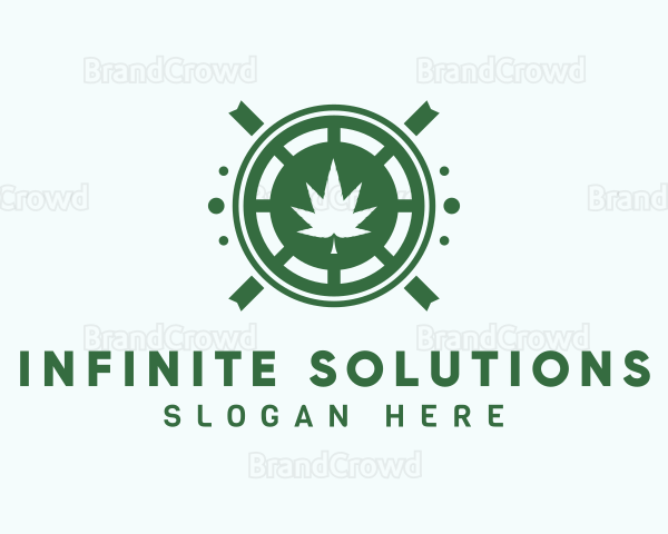 Marijuana Plant Emblem Logo