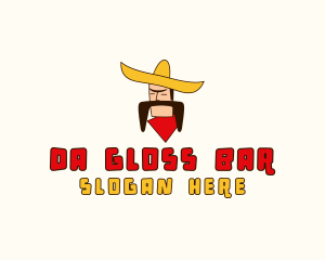 Mustache Sombrero Man logo design