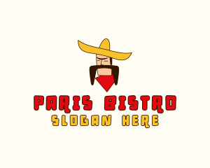 Mustache Sombrero Man logo design