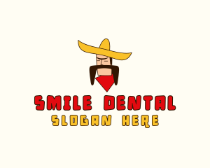 Man - Mustache Sombrero Man logo design