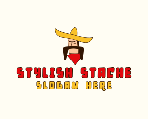 Mustache - Mustache Sombrero Man logo design