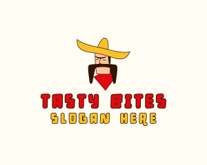 Mustache Sombrero Man logo design