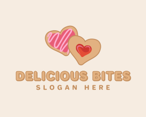 Tasty - Heart Jam Cookie logo design