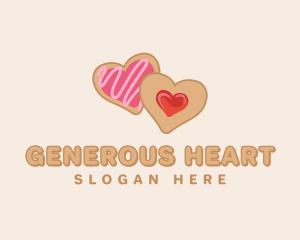 Heart Jam Cookie logo design