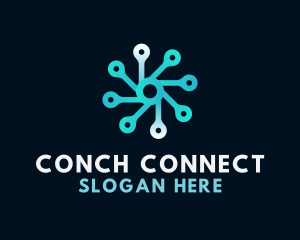 Connection Spin Tech logo design