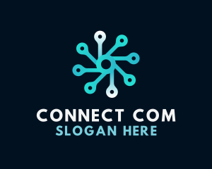 Connection Spin Tech logo design