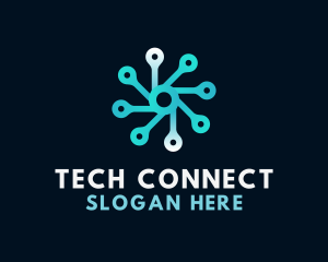 Connection Spin Tech logo design