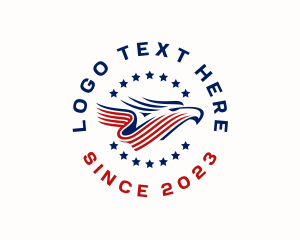 American - Eagle Patriotic Bird logo design