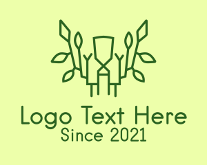 Natural Park - Green Forest Branch logo design
