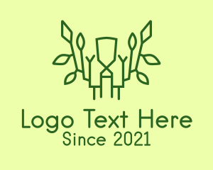 Vegan - Green Forest Branch logo design