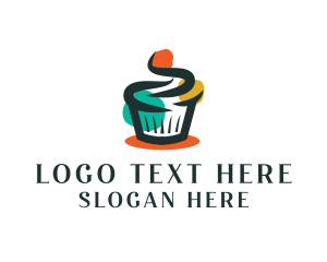 Flour - Cupcake Desert Bakery logo design