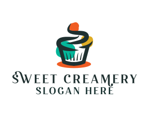 Cupcake Desert Bakery logo design