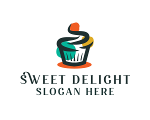 Cupcake Desert Bakery logo design