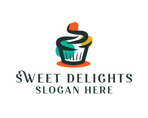 Cupcake Desert Bakery logo design