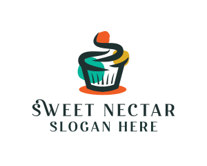 Cupcake Desert Bakery logo design