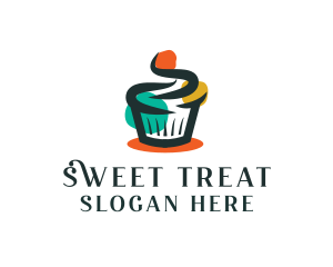 Cupcake Desert Bakery logo design